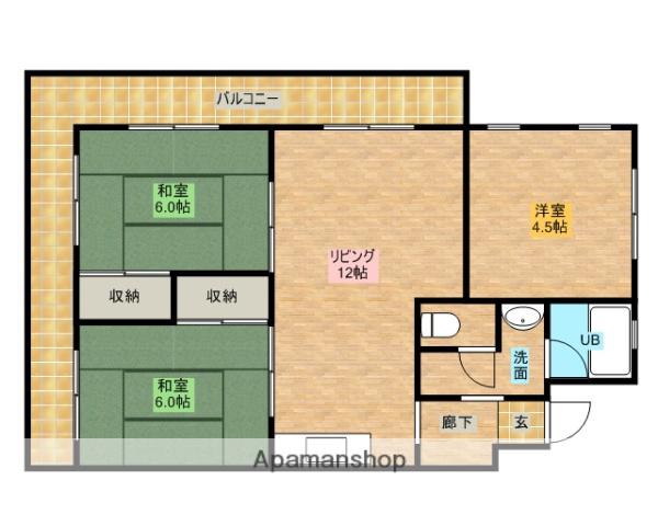 マンションパレロワイヤル(3LDK/7階)の間取り写真