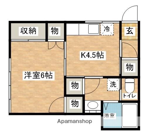 泉アパート(1DK/1階)の間取り写真