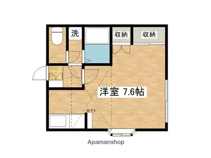 平成コーポ川尻公園前(1K/2階)の間取り写真