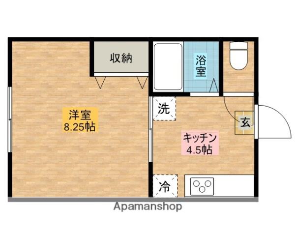 アイディール(1K/2階)の間取り写真