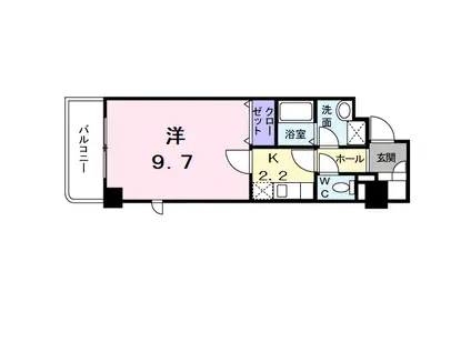 アヴァンティ サカエ(1K/7階)の間取り写真
