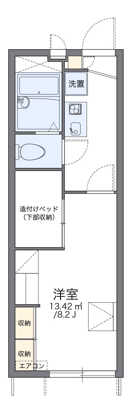 レオパレスミナミ(1K/1階)の間取り写真