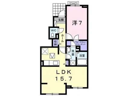 ルーラル クラウンⅡ(1LDK/1階)の間取り写真