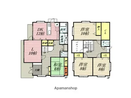 五能線 能代駅 徒歩25分 2階建 築27年(4LDK)の間取り写真
