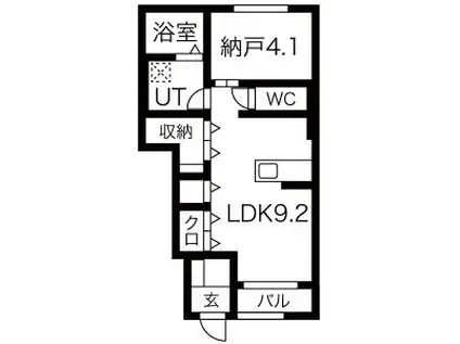 SOL・TELLAZA(1LDK/1階)の間取り写真