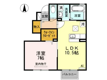 サニーコート(1LDK/1階)の間取り写真