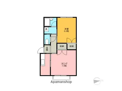 メゾンド菅原三八E(2DK/2階)の間取り写真