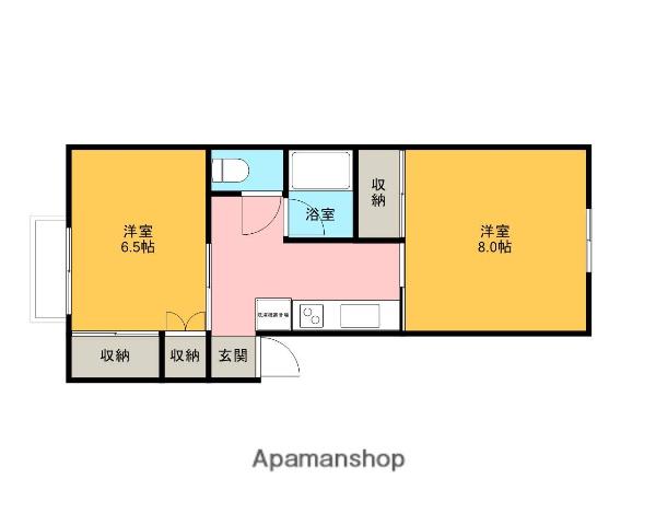 メゾンド菅原三八F(2DK/1階)の間取り写真