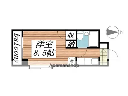 メゾン・ド・セドール(ワンルーム/8階)の間取り写真