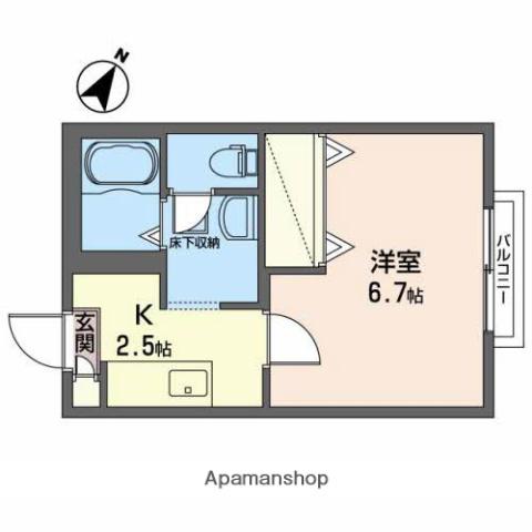 セレーザ桜(1K/2階)の間取り写真