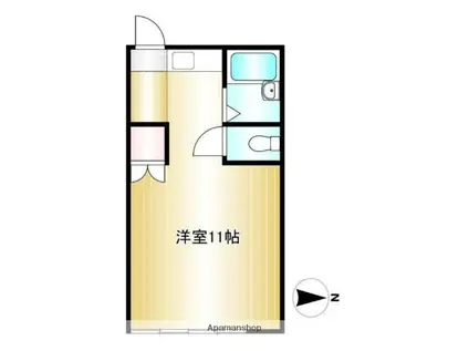 エステートミヨシA(ワンルーム/1階)の間取り写真