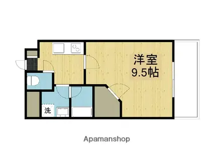CASAGRAN秋田B(1K/4階)の間取り写真