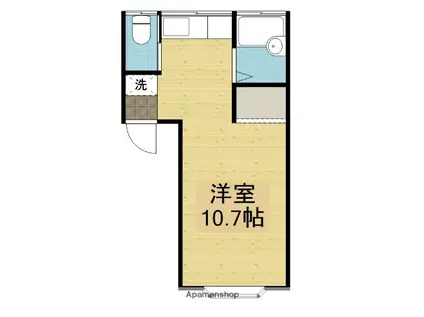 サンハイツY(ワンルーム/2階)の間取り写真