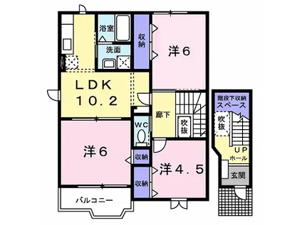 ファミリー(3LDK/2階)の間取り写真