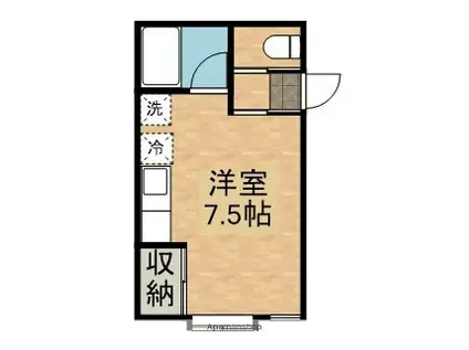 シーサイドハイツ(ワンルーム/2階)の間取り写真