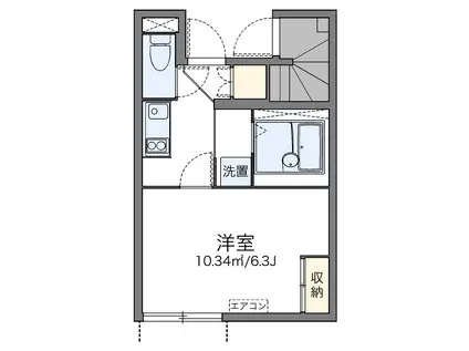 レオネクストノーヴォ(1K/1階)の間取り写真