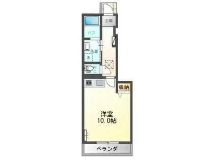 アヴァンティ(ワンルーム/1階)の間取り写真
