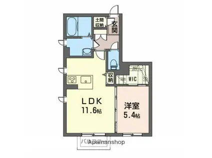 コート・ド・ボーヌ(1LDK/1階)の間取り写真