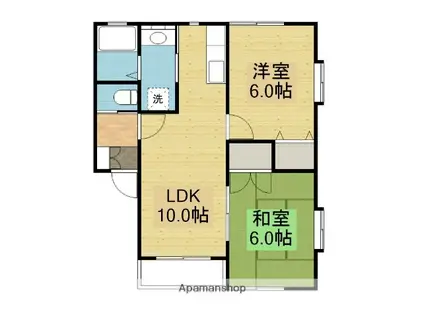 クレールSAKURA A(2LDK/1階)の間取り写真