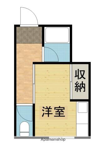 第3富士荘(ワンルーム/1階)の間取り写真