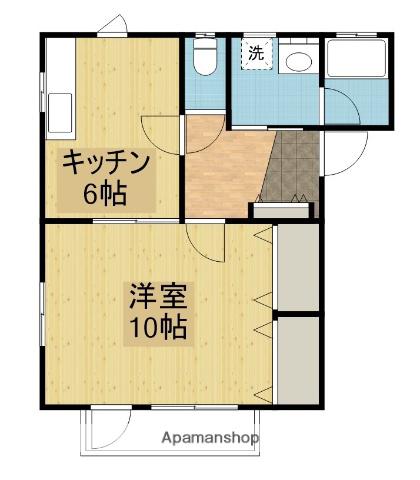 サンハイム(1DK/1階)の間取り写真