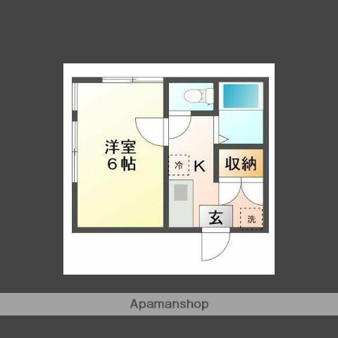 シュトワ手形(1K/1階)の間取り写真