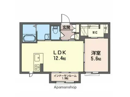 アリスティオ モトマチ(1LDK/2階)の間取り写真