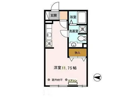 コスミオンセブン(ワンルーム/1階)の間取り写真