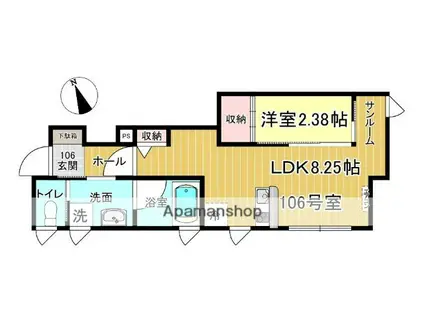 CASAFRENTERICOOMACHI(1LDK/1階)の間取り写真