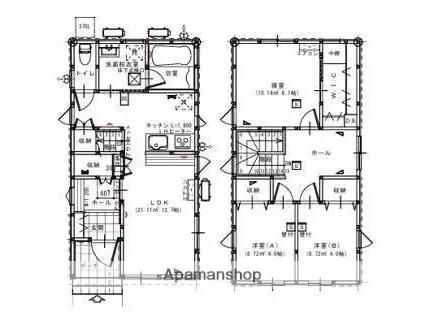 男鹿線 土崎駅 徒歩27分 2階建 築1年(3LDK)の間取り写真