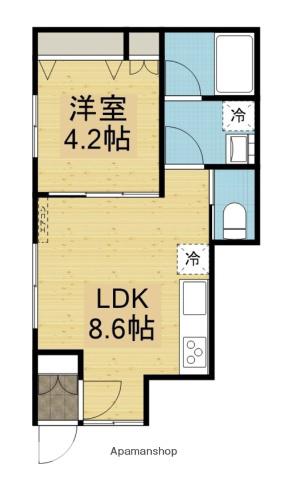 MIETSHAUS(1LDK/1階)の間取り写真