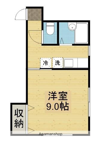 ジュランディ山崎(1K/2階)の間取り写真