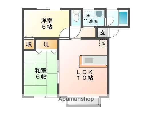 シティパレス21-Ⅱ(2LDK/2階)の間取り写真