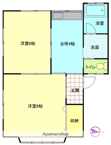 アーバンティSK(2K/1階)の間取り写真