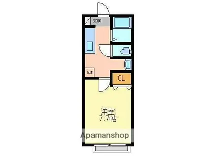 ベラミマンション第1(1K/2階)の間取り写真