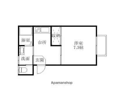 コーポふくりょう(1K/2階)の間取り写真