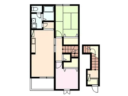 プリマベーラ(2DK/2階)の間取り写真