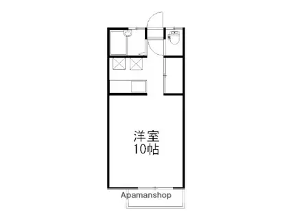 モーツアルト壱番館(ワンルーム/1階)の間取り写真