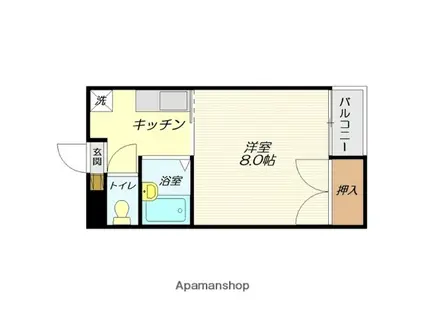 ロイヤルコーポ蜂屋(1K/4階)の間取り写真