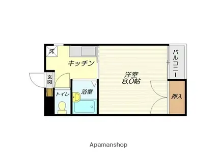 ロイヤルコーポ蜂屋(1K/2階)の間取り写真