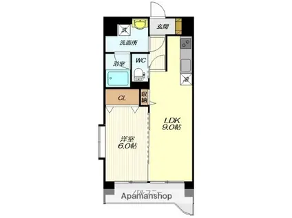 FORYOU木の実(1LDK/4階)の間取り写真