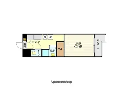 フローラハイツ(1K/5階)の間取り写真