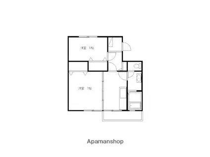 コーポ桜井(2DK/4階)の間取り写真
