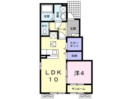 カーサ ドマーニ(1LDK/1階)の間取り写真