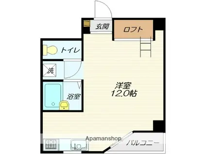 セントラルコーポ大築(ワンルーム/4階)の間取り写真