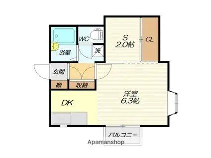 テニメントハウスISHIYAMA(1SDK/1階)の間取り写真