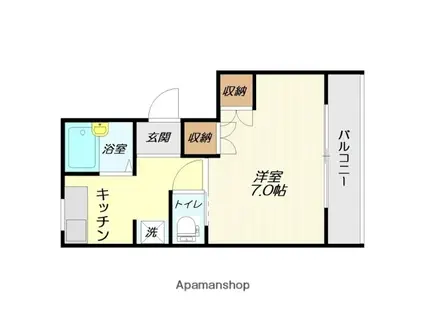 半田コーポ(1K/1階)の間取り写真