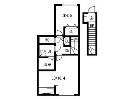 プチ ボヌール (1LDK/2階)の間取り写真