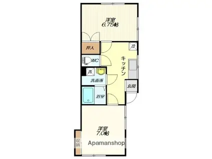 クールパーク篭田(2K/1階)の間取り写真