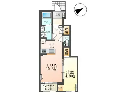上山市金生東1丁目工事(1LDK/1階)の間取り写真